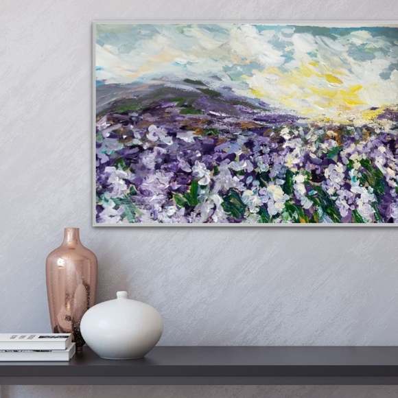 Lilac Fields Painting